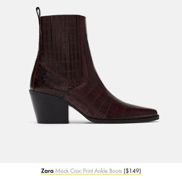 zara croc boots